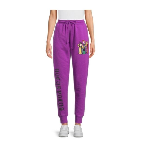 Disney Hocus Pocus Sweatpants Purple Jogger Draw String Trouser - Picture 3 of 8